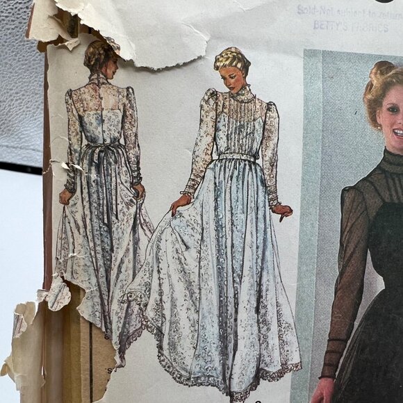 Simplicity 9585, Size 6 Bust 30.5, Gunne Sax Dress Sewing Pattern, Uncut - Picture 5 of 13